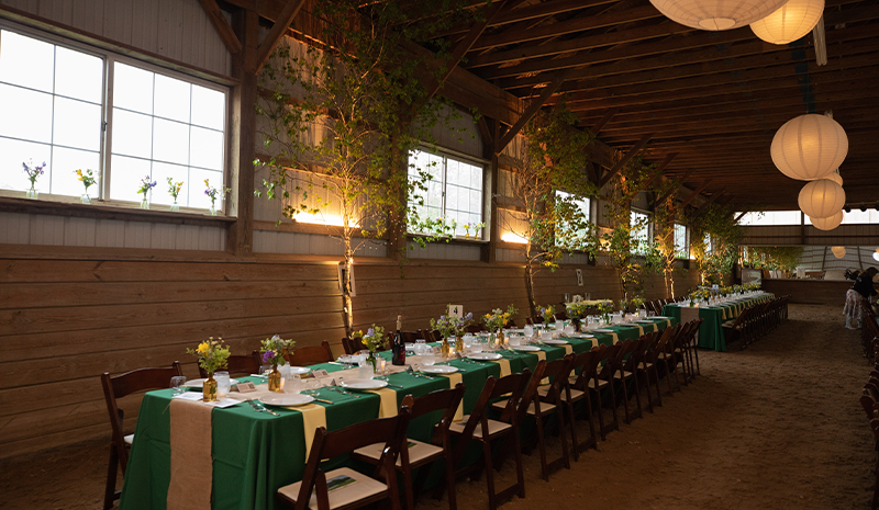 A table setting for event page